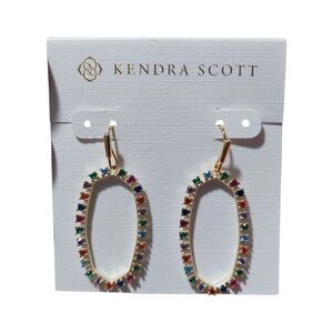 Kendra Scott Gold Multicolor‎ Oval Earrings